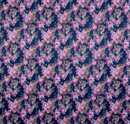 Úplet středně silný Punto tisk andílci tm.modrá