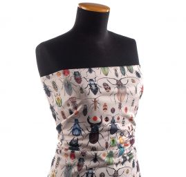 Úplet středně silný Punto tisk brouci smetanová