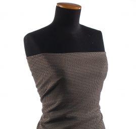 Kostýmová látka vzor pepito hnědočerná