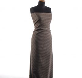 Kostýmová látka vzor pepito hnědočerná