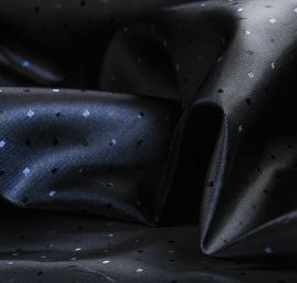 Podšívka žakárová kostky tmavě modrá