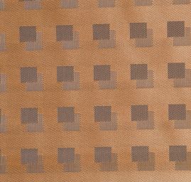 Podšívka taftová žakár kostky zlatohnědá
