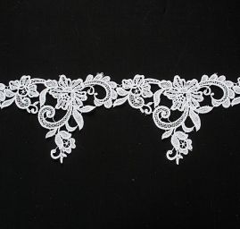 Krajka zdobný lem bílá