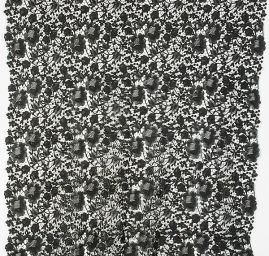 Krajka hrubší plastický vzor černá