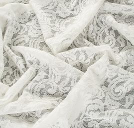 Krajka vzorový tyl slonová kost