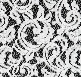 Krajka vzorový tyl s výšivkou bílá