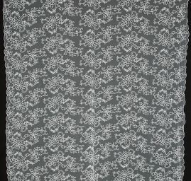 Krajka jemná výšivka na tylu bílá