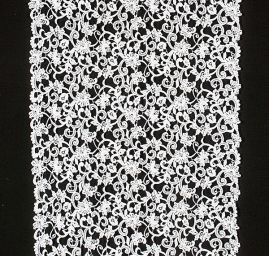 Krajka luxusní plastický vzor bílá