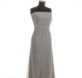 Efektní hrubá krajka geometrický vzor slonová kost