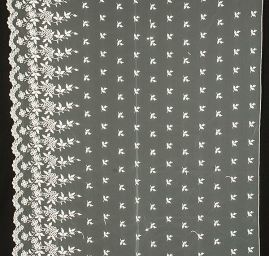 Krajka výšivka na tylu bordura smetanová