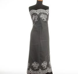 Krajka výšivka na tylu bílá