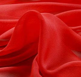 Šifon šanžán červenočervený