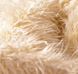 Imitace zvířecí srsti kašmírské kozy smetanová