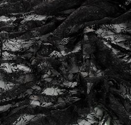 Krajka pružná volánky/flitry černá