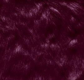 Imitace kožešiny delší vlas vínovočervená