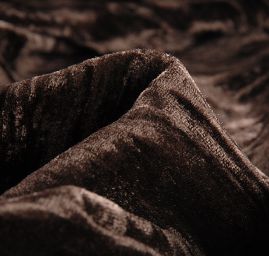 Samet kreš tmavě hnědý