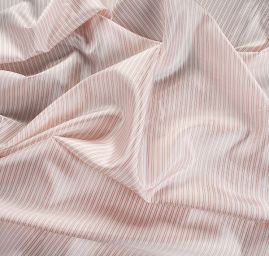 Podšívka žakárová proužky červené/smetanové