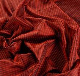 Podšívka žakárová proužky červené/vínové