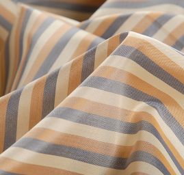 Podšívka žakárová proužky modré/žluté