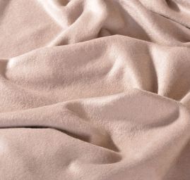 Látka na kabát vlna kašmír s vlasem béžová