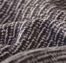 Látka na kabát zlatý tisk