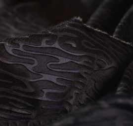 Imitace zvířecí srsti černá II.jakost