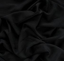 Šatový žoržet pružný jemný černé barvy II. jakost