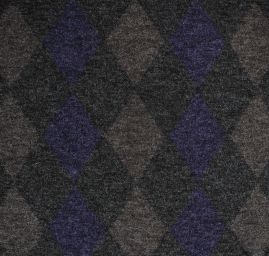 Pletenina vlna směs geometrický vzor fialová/šedá