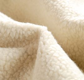 Beránek imitace bílý/riflovina modrá II.jakost