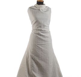 Prošev geometrický vzor bílý - podšívka