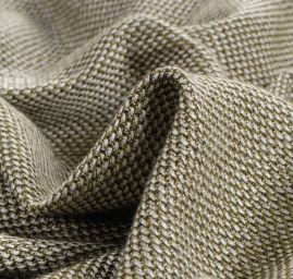 Kostýmová látka zelenobílá s plastickou strukturou