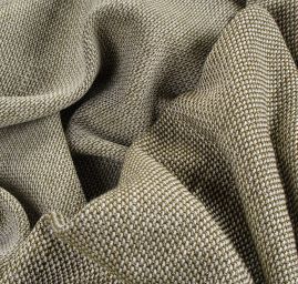 Kostýmová látka zelenobílá s plastickou strukturou