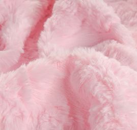 Imitace kožešiny s plastickou strukturou vlnek růžová