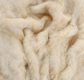 Imitace kožešiny dlouhý vlas vlk smetanová/šedá