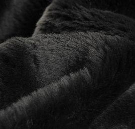 Imitace kožešiny zvířecí srst černá