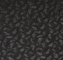 Vypalovaný samet pružná látka drobný vzor černá