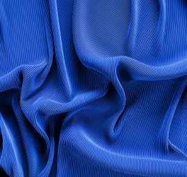 Plisé šatová látka pletenina modrá