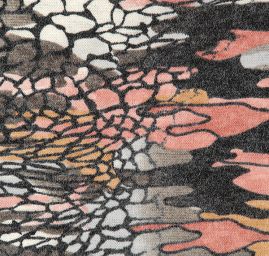 Středně silný úplet tisk romantický motiv 