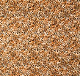 Středně silný úplet tisk květy hnědé