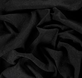 Žakárová látka romantický vzor černá