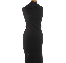 Vlněný teplejší buklé úplet černý