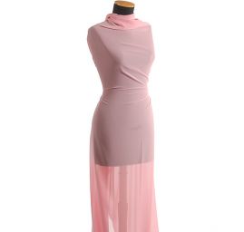 Šifon jednobarevný hladký růžový