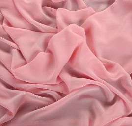 Šifon jednobarevný hladký růžový
