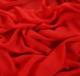 Šifon jednobarevný hladký červený