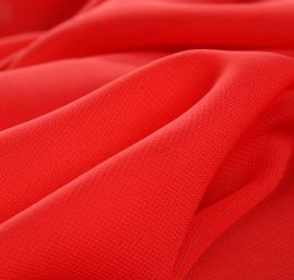 Šifon jednobarevný hladký červený