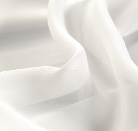 Šifon jednobarevný hladký slonová kost