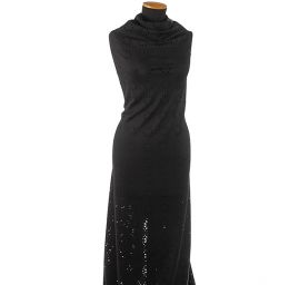 Úplet prořezávaný vzor květů černá