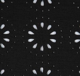Úplet prořezávaný vzor květů černá
