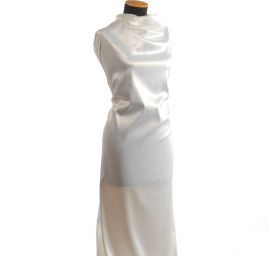 Pružný satén hladký slonová kost