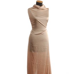 Nepružný jemný satén béžový